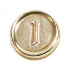 Part bb521a Chrome Gold Minifig, Utensil Coin Type 3 with 1 Mark